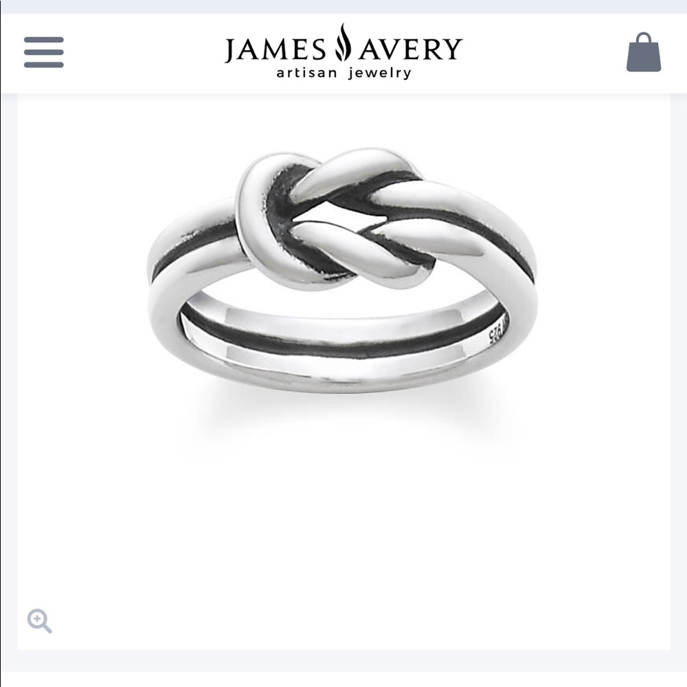 Size 5 barely worn James Avery lovers Knot Ring